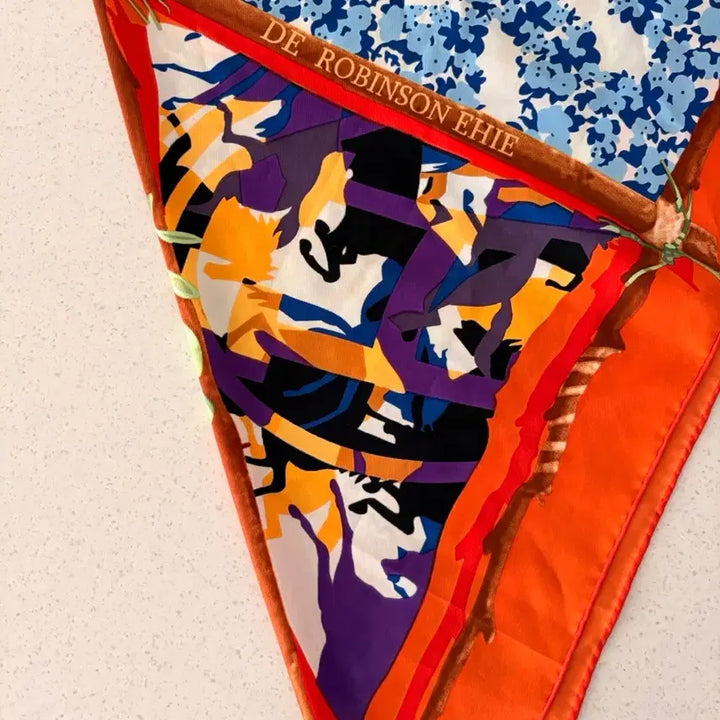 [BUNJANG] Hermes Le Robinson Chic Silk Scarf / [정품] Hermes 까레 90 Le Robinson Chic