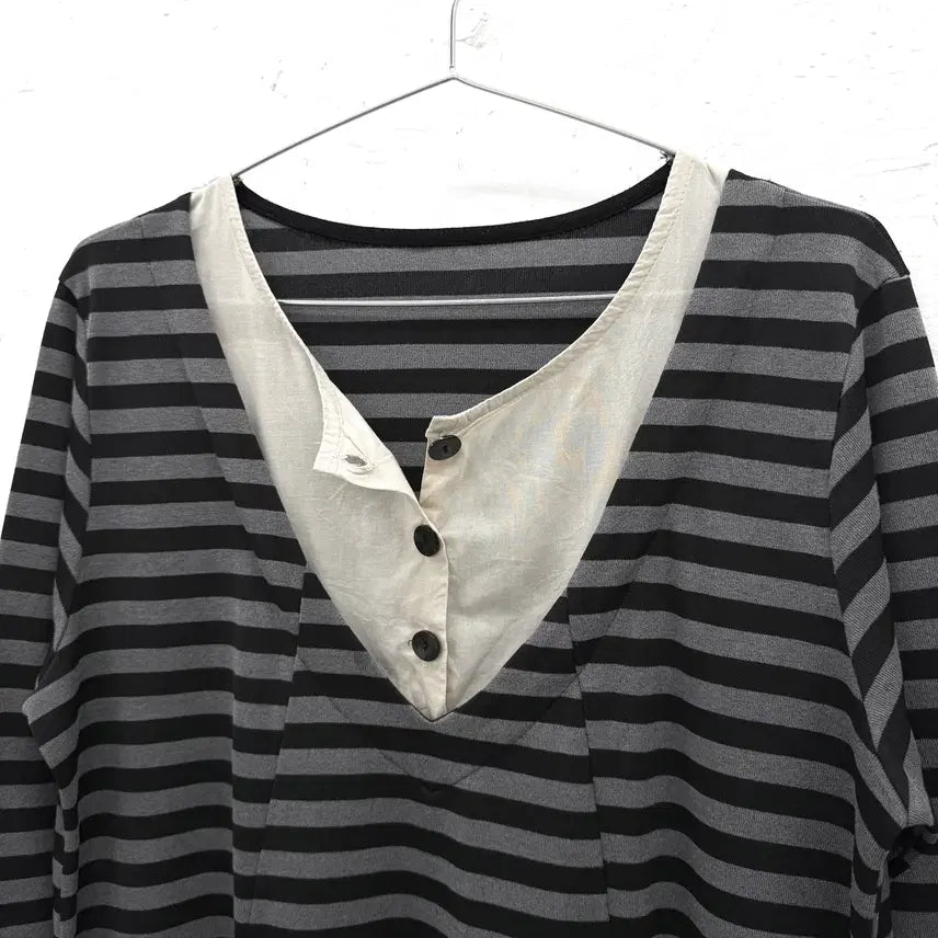 [SOLD OUT] plaisir femme 레이어드 스트라이프 탑