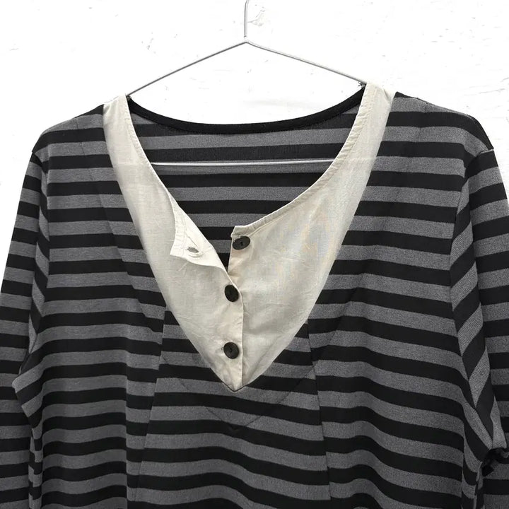 [SOLD OUT] plaisir femme 레이어드 스트라이프 탑