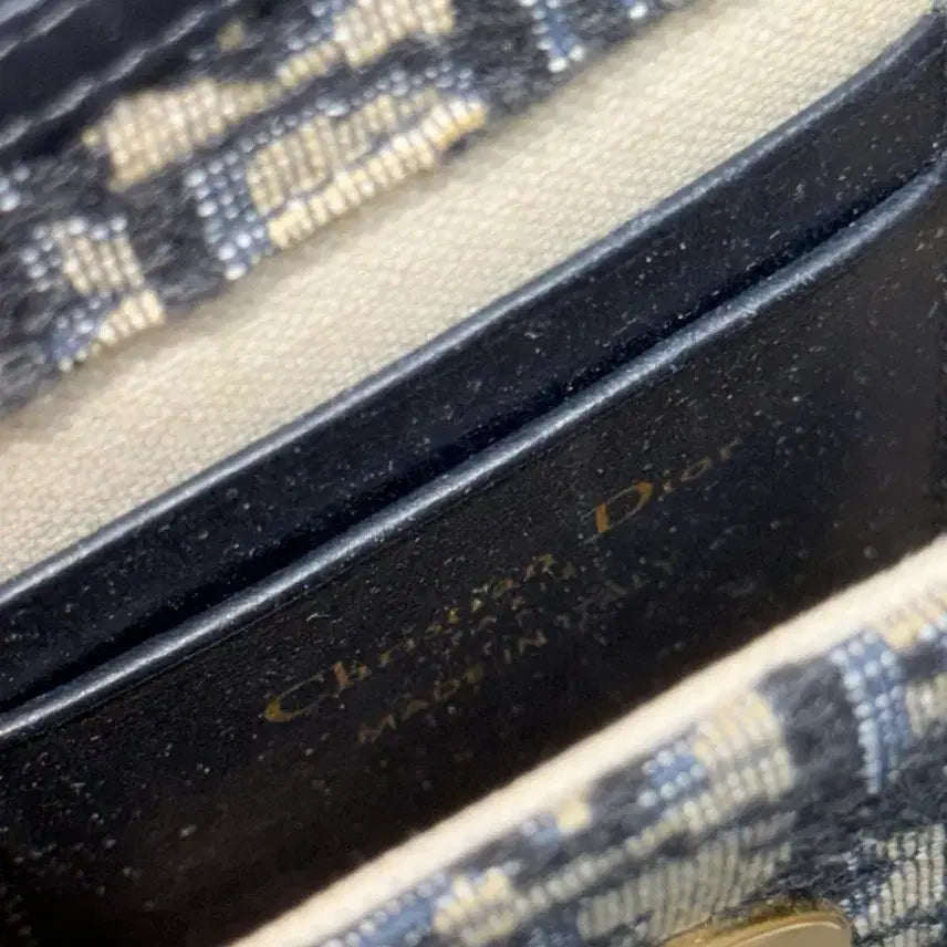[BUNJANG] Dior Oblique Saddle Vertical Pouch Chain Crossbody Bag / 디올 오블리크 폰홀더백 새들 버티컬 파우치 체인크로스백