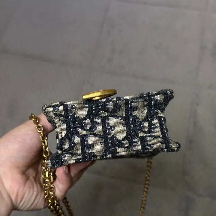 [BUNJANG] Dior Oblique Saddle Vertical Pouch Chain Crossbody Bag / 디올 오블리크 폰홀더백 새들 버티컬 파우치 체인크로스백