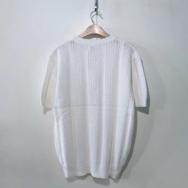 [BUNJANG] SS Crochet Henley Neck Short-Sleeve Knit Top / SS신상) 크로쉐 헨리넥 반팔니트 4color