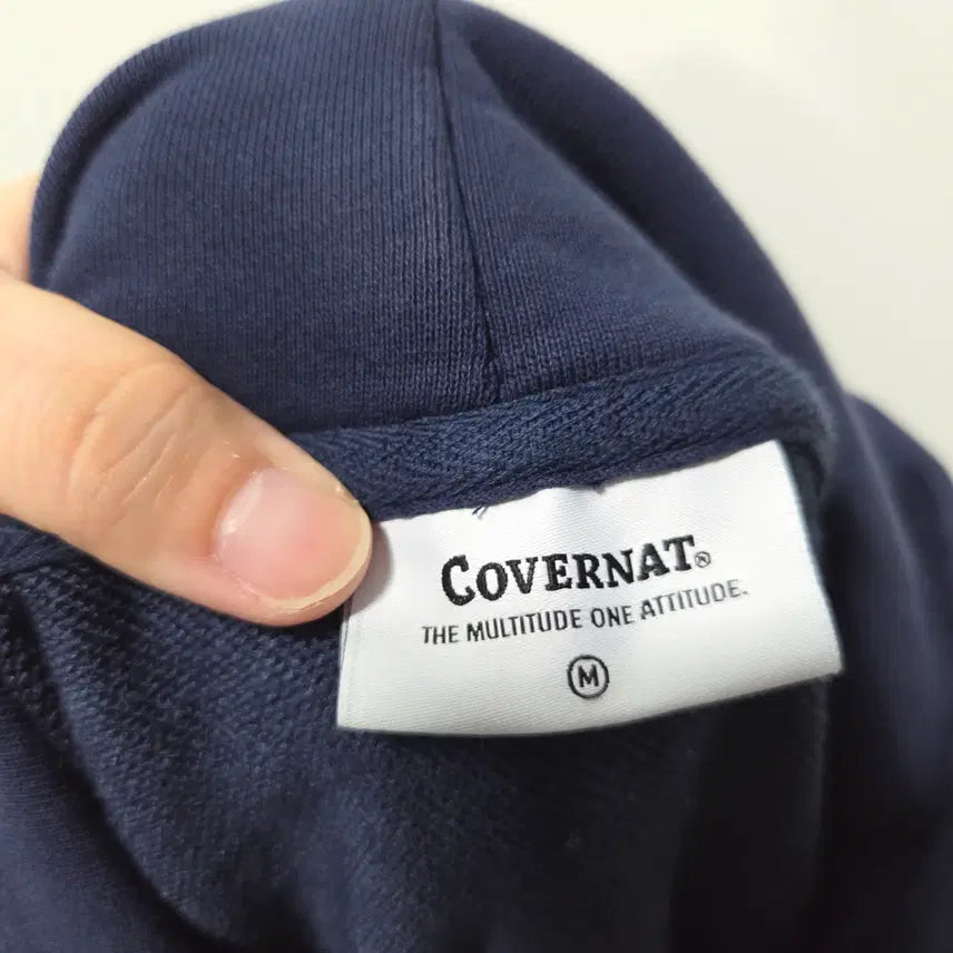 [BUNJANG] Covernat Border Collie Logo Hoodie (Navy) - M / 커버낫 네이비 보더콜리 로고 후드티 M 26041612