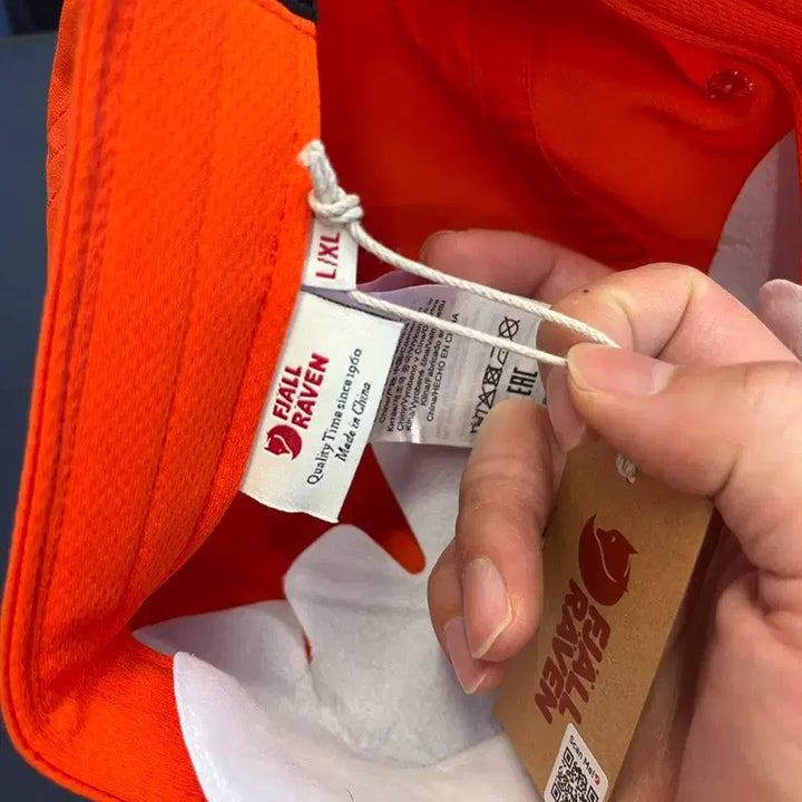 [BUNJANG] Fjallraven Orange Ball Cap Hat / 피엘라벤 오렌지색 볼캡 모자