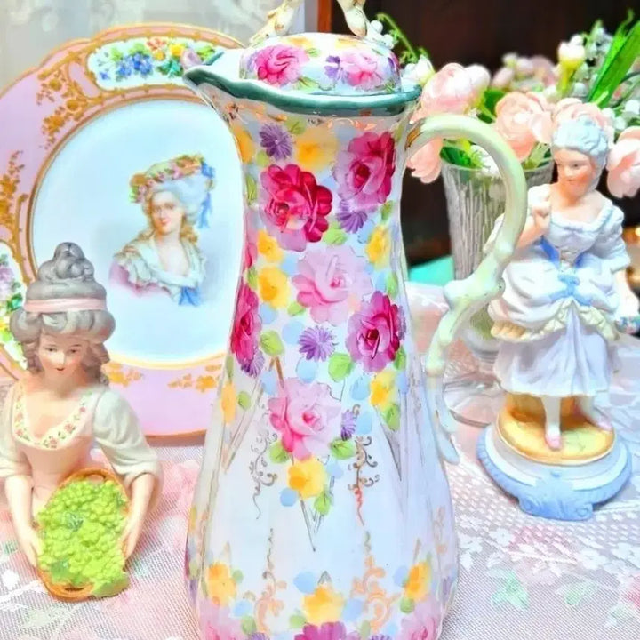 [BUNJANG] Vintage French Floral Pattern Coffee Pot / 앤틱/엔틱/빈티지 프랑스 플라워 팟
