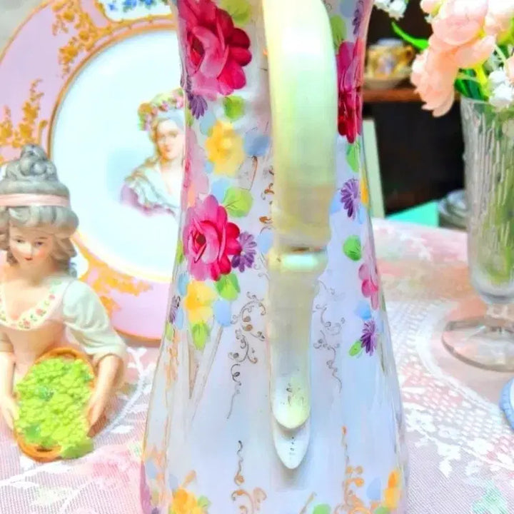 [BUNJANG] Vintage French Floral Pattern Coffee Pot / 앤틱/엔틱/빈티지 프랑스 플라워 팟