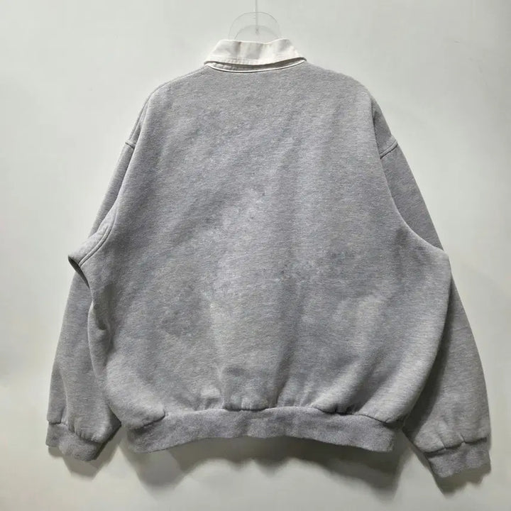 [BUNJANG] Lafarge Store Grey Rugby Fleece Sweatshirt / 라퍼지스토어 그레이 럭비 기모 맨투맨 L 26041613