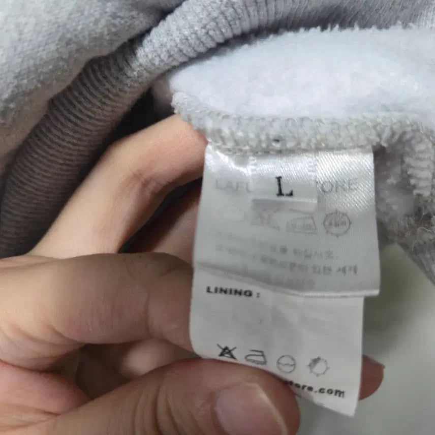 [BUNJANG] Lafarge Store Grey Rugby Fleece Sweatshirt / 라퍼지스토어 그레이 럭비 기모 맨투맨 L 26041613
