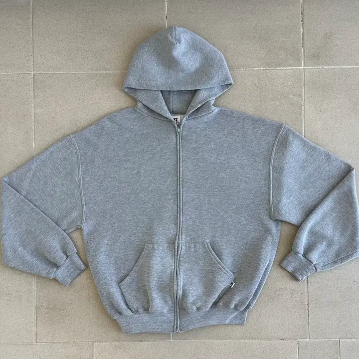 [SOLD OUT] 00s 빈티지 러셀 후드집업 그레이 L