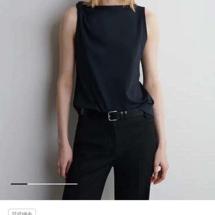 [BUNJANG] COS Twist Cotton Top Navy / cos 코스 트위스트 코튼 탑 네이비