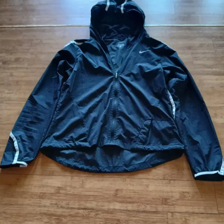 [BUNJANG] Nike Black Windbreaker Hoodie Jacket / 나이키 블랙 바람막이 후드집업
