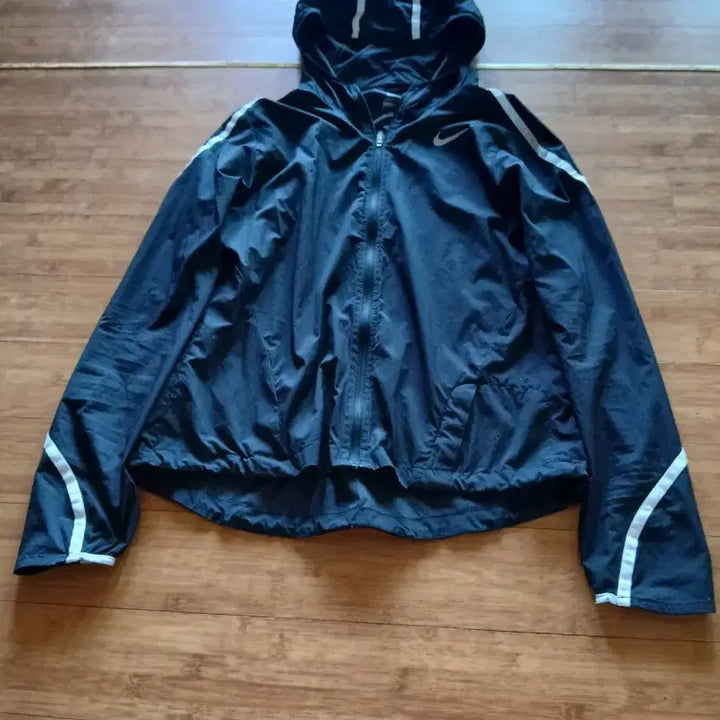 [BUNJANG] Nike Black Windbreaker Hoodie Jacket / 나이키 블랙 바람막이 후드집업