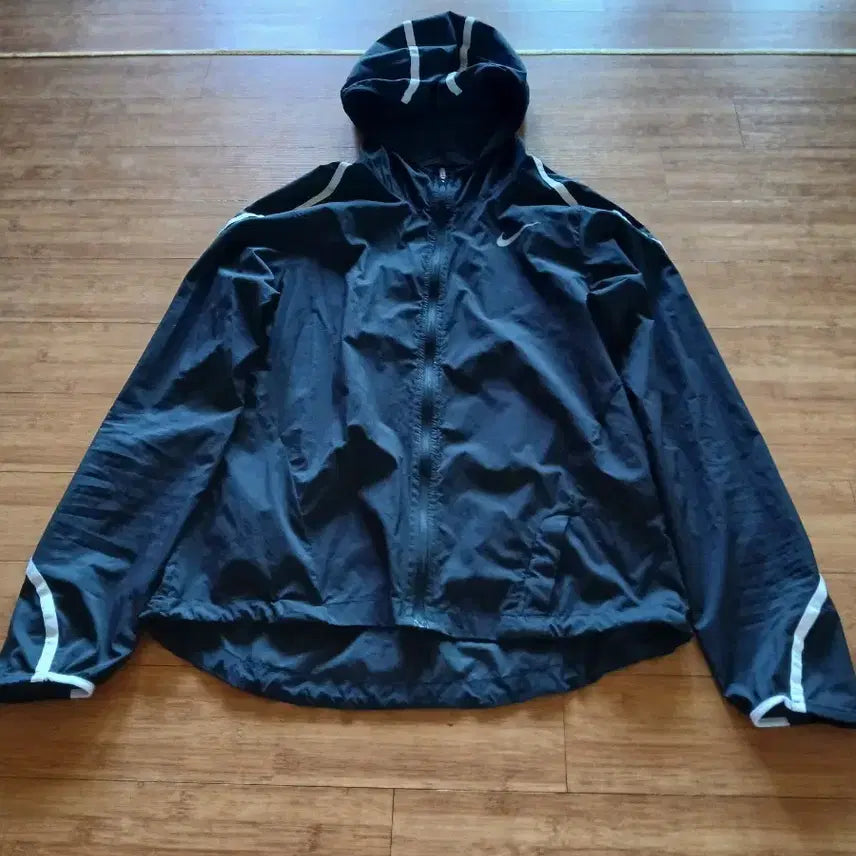 [BUNJANG] Nike Black Windbreaker Hoodie Jacket / 나이키 블랙 바람막이 후드집업