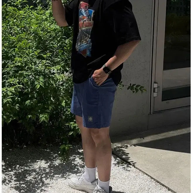 [BUNJANG] Linen Blend Spandex Shorts / 린넨 스판 반바지
