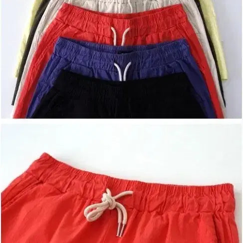 [BUNJANG] Linen Blend Spandex Shorts / 린넨 스판 반바지