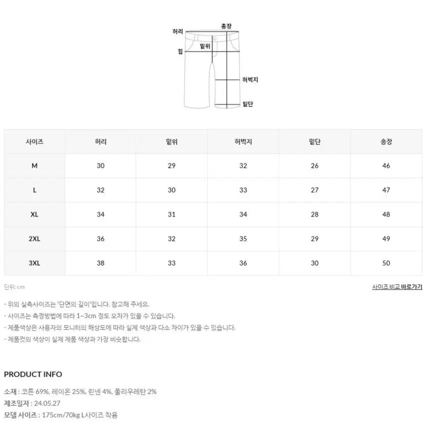 [BUNJANG] Linen Blend Spandex Shorts / 린넨 스판 반바지