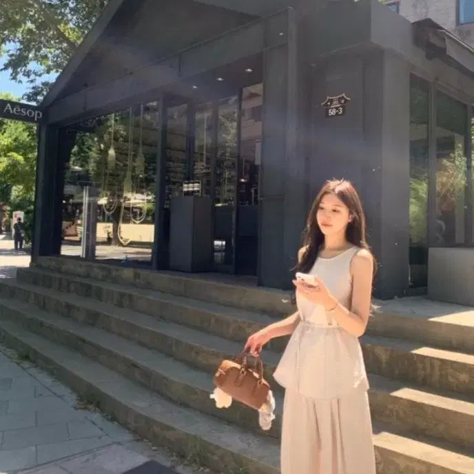 [BUNJANG] Wear Weather Kelly Set-up Light Beige / 웨어웨더 켈리 셋업 라이트베이지