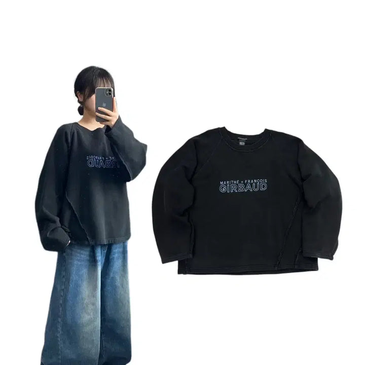 [BUNJANG] Marithe Francois Girbaud Old School Oversized Sweatshirt / 마리떼 프랑소와 저버 올드스쿨 오버핏 맨투맨