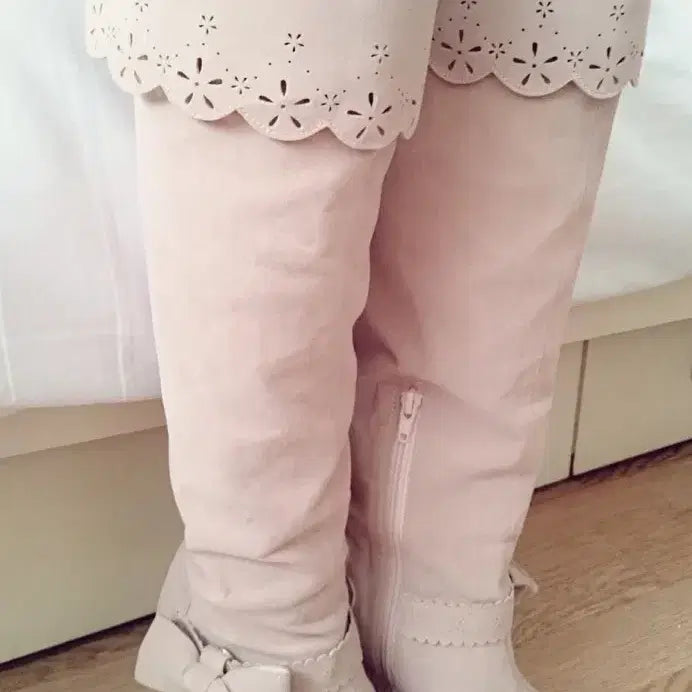 [BUNJANG] Liz Lisa Ribbon Boots &amp; Argyle Knit Curots Set / 라떼갸루 히메갸루 히메카지 리즈리사 리본 부츠 아가일니트 큐롯
