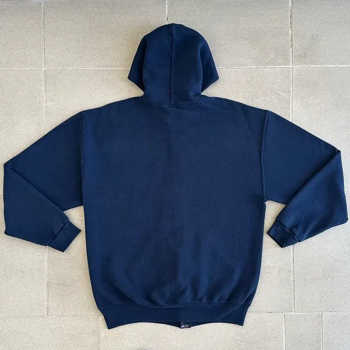 [BUNJANG] Russell 90s Vintage Navy Hoodie Zip-up / 90s 빈티지 러셀 후드집업 네이비 L