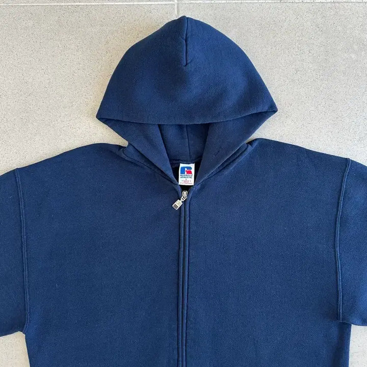 [BUNJANG] Russell 90s Vintage Navy Hoodie Zip-up / 90s 빈티지 러셀 후드집업 네이비 L