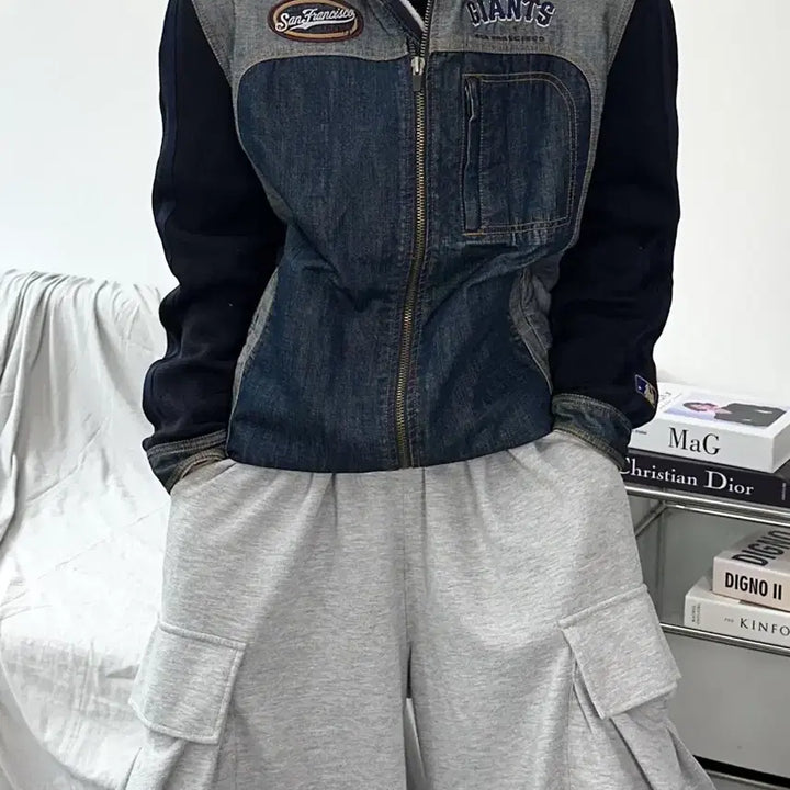 [BUNJANG] MLB San Francisco Giants Denim Jacket L / MLB 00s 센프란시스코 자이언츠 데님 청자켓 L