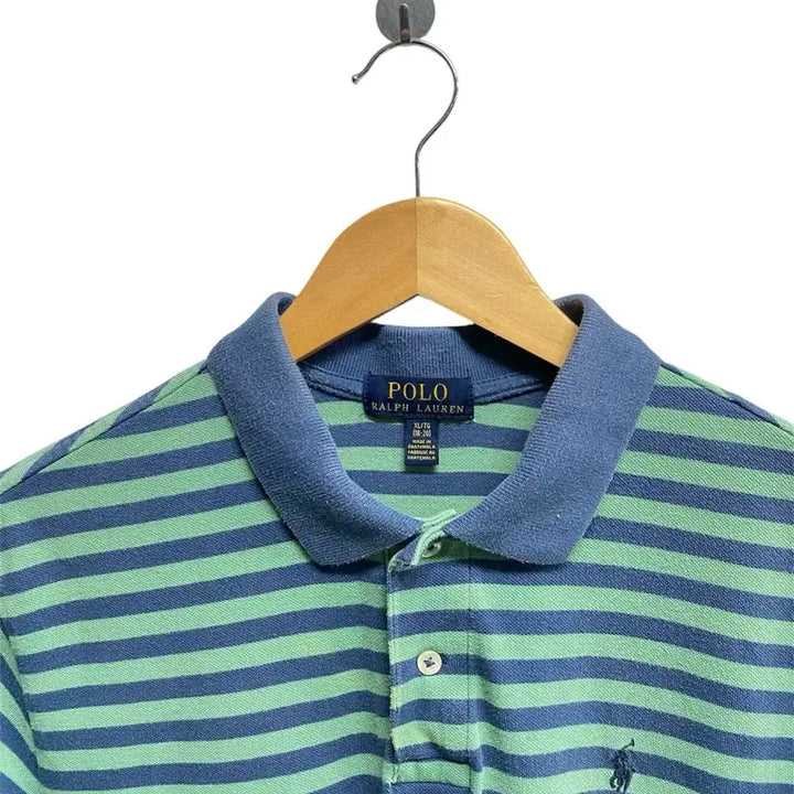 [BUNJANG] Polo Mint Striped PK T-shirt S / 폴로 민트 스트라이프 PK 반팔티 S