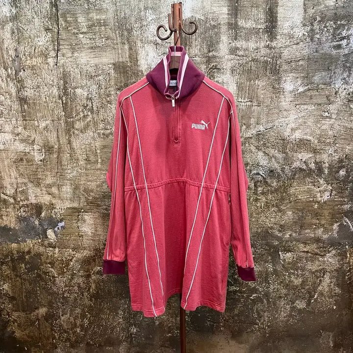 [BUNJANG] Puma Vintage Tunic Track Top Sweat Dress / 빈티지 퓨마 Puma 튜닉 트랙탑 스웻 원피스