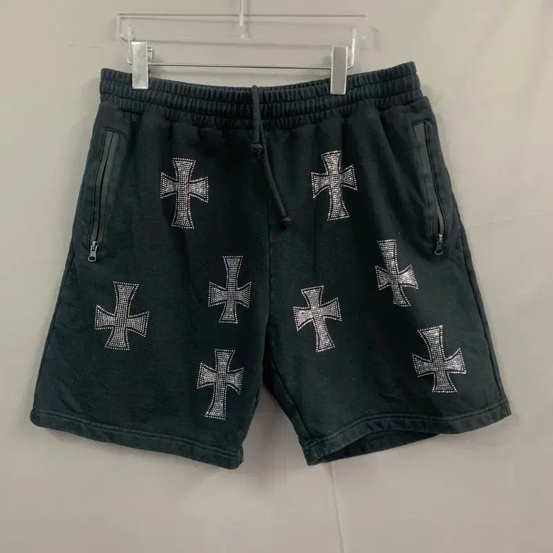 [BUNJANG] UNKNOWN Cross Street Sweat Shorts / XL 언노운 UNKNOWN 크로스 십자가 스트릿 스웻 쇼츠 반바지