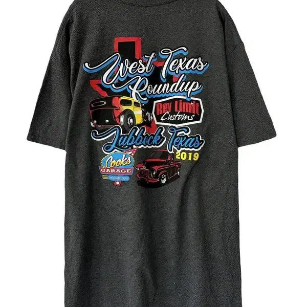 [BUNJANG] WEST TWXAS Graphic Short Sleeve T-shirt / [L] WEST TWXAS 카 그래픽 반팔티