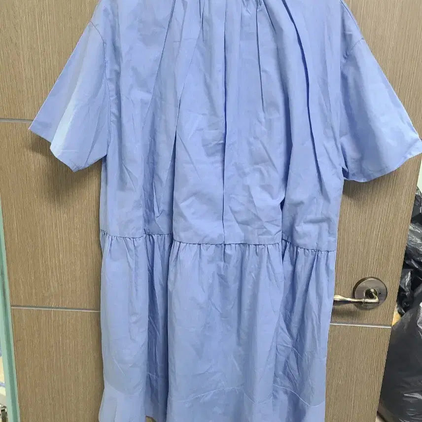 [BUNJANG] COS Blue Pleated Short Sleeve Dress / COS 코스 블루 플리츠 반팔 원피스