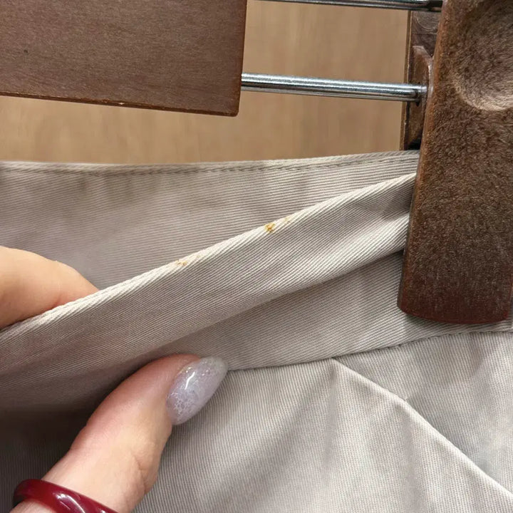 [BUNJANG] Theory Luxe H-Line Midi Skirt Beige / 띠어리 럭스 H라인 미디 스커트 후면 절개 디테일 베이지