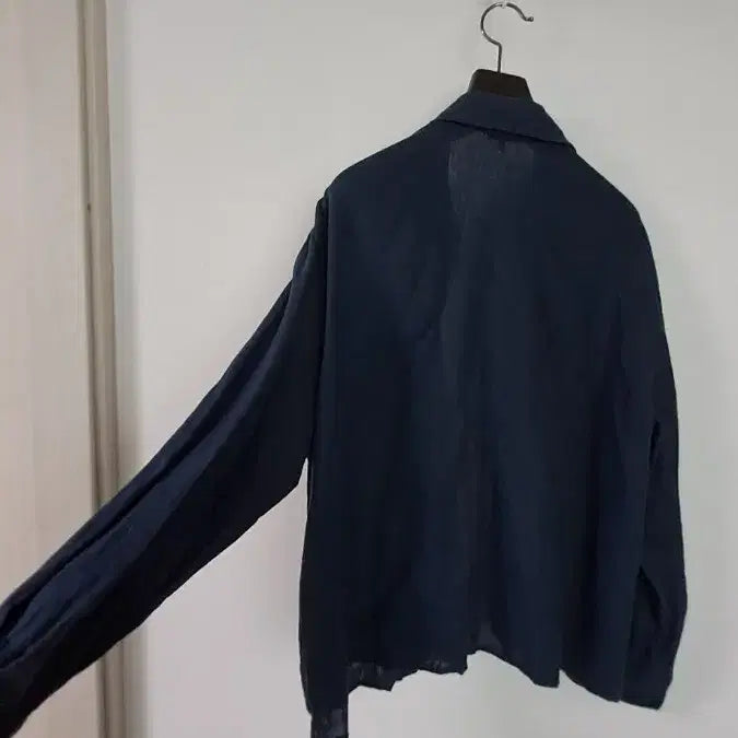 [BUNJANG] JAJU Linen Shirt Navy M / JAJU 린넨 셔츠 남방 네이비 M