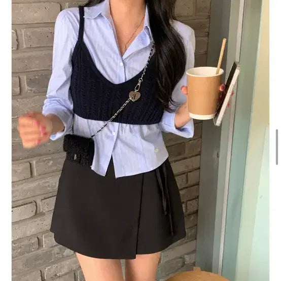 [SOLD OUT] 루앤메리 셔츠 뷔스티에 세트