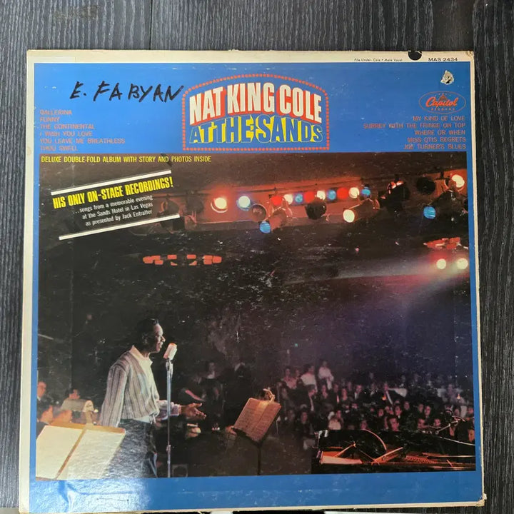 [BUNJANG] Nat King Cole At The Sands 1966 Vinyl LP / 수입원판LP)NAT KING COLE AT THE SANDS  1966