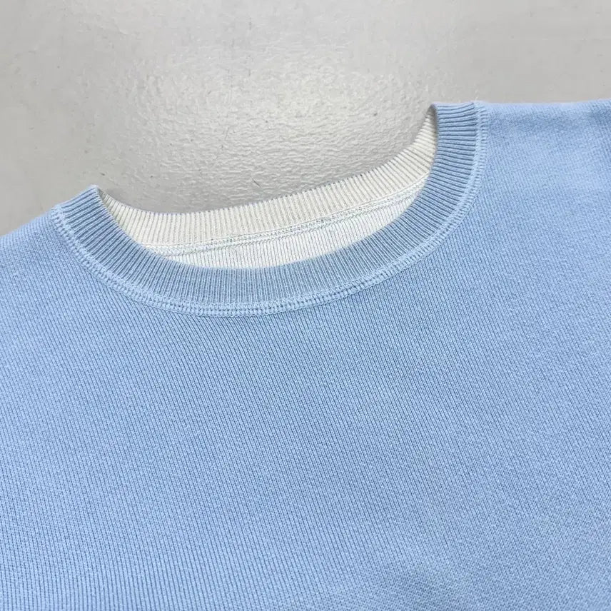 [BUNJANG] Lacoste Reversible Sky Blue Sweatshirt / 라코스테 리버시블 하늘색 색감 맨투맨