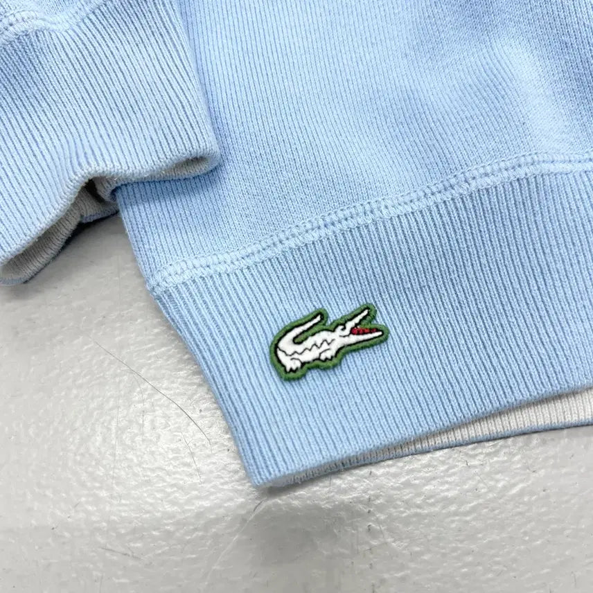 [BUNJANG] Lacoste Reversible Sky Blue Sweatshirt / 라코스테 리버시블 하늘색 색감 맨투맨
