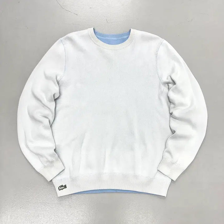 [BUNJANG] Lacoste Reversible Sky Blue Sweatshirt / 라코스테 리버시블 하늘색 색감 맨투맨