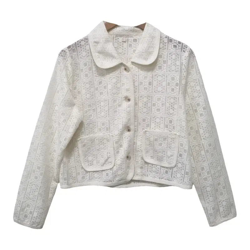 [BUNJANG] Plastic Island 23SS Crochet Jacket / 여M/플라스틱아일랜드 23SS 크로셰 자켓