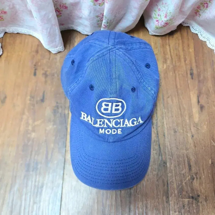 [BUNJANG] Balenciaga BB Logo Ball Cap - Blue / 정품 발렌시아가 BB로고 볼캡 블루