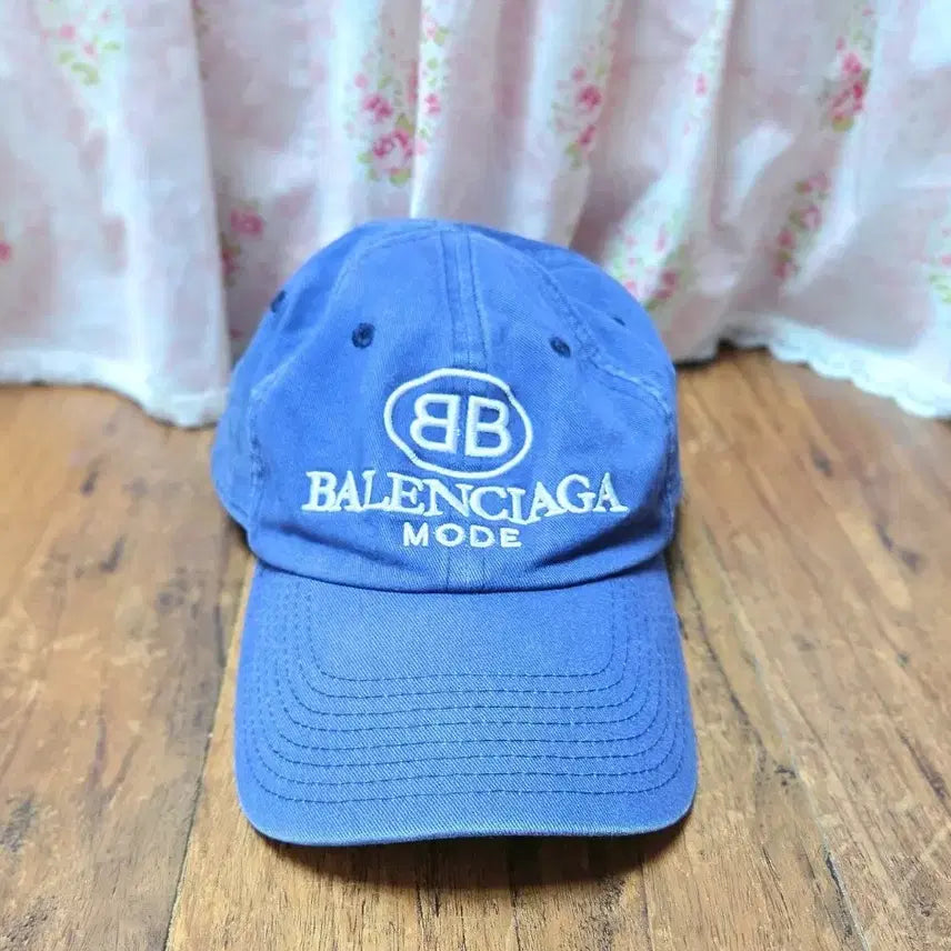 [BUNJANG] Balenciaga BB Logo Ball Cap - Blue / 정품 발렌시아가 BB로고 볼캡 블루