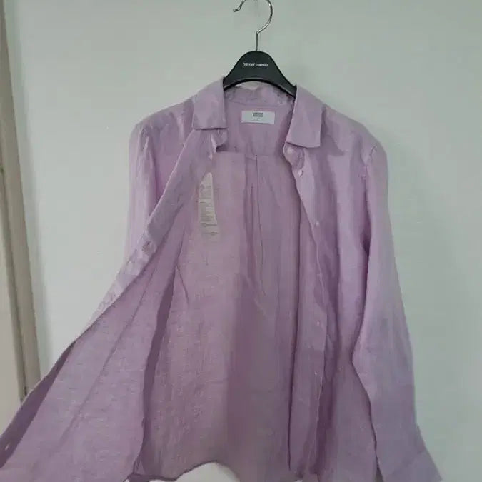 [SOLD OUT] 유니클로 린넨 셔츠 라벤더 S 새옷