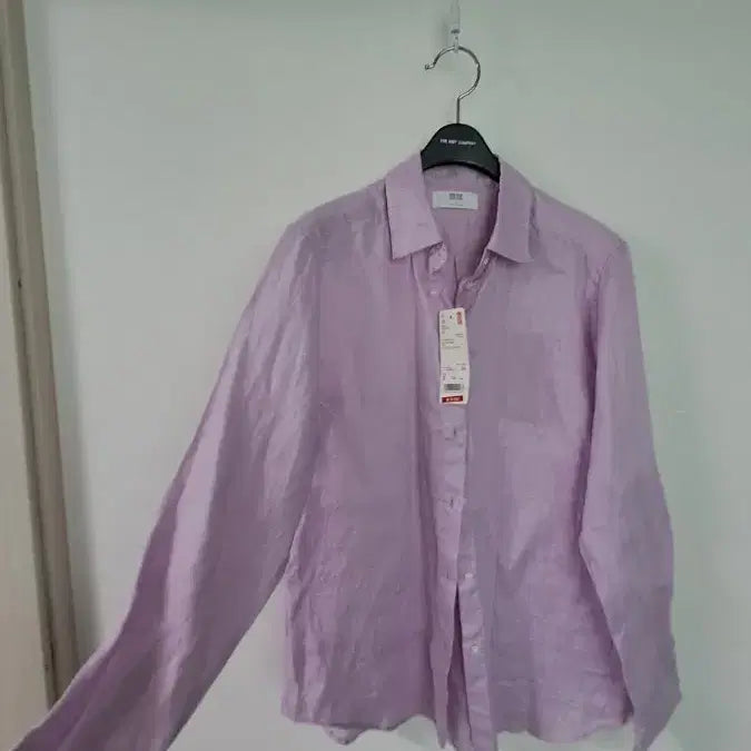 [SOLD OUT] 유니클로 린넨 셔츠 라벤더 S 새옷