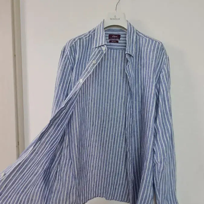 [SOLD OUT] CERRUTI 1881 스트라이프 린넨 긴팔 셔츠 105사이즈
