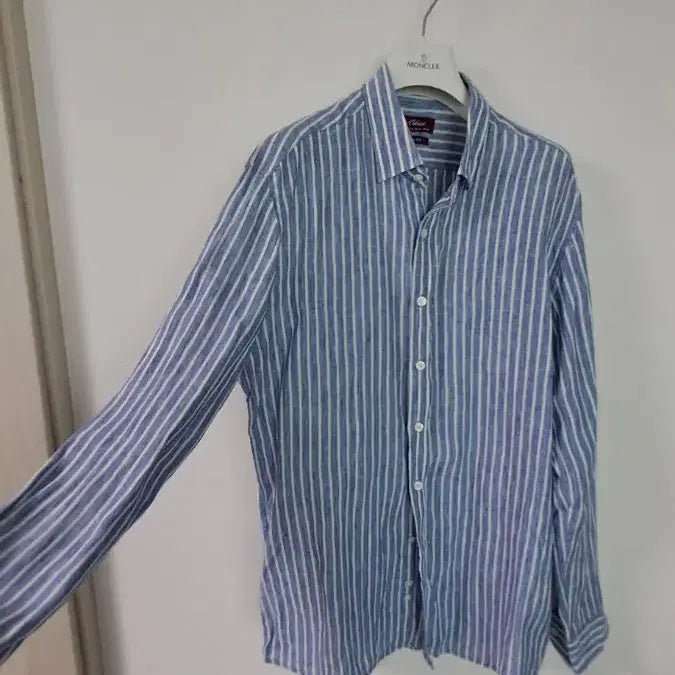 [SOLD OUT] CERRUTI 1881 스트라이프 린넨 긴팔 셔츠 105사이즈