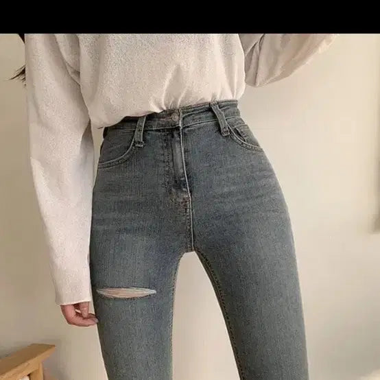 [BUNJANG] High-Waist Skinny Jeans / 하이웨스트 스키니 청바지