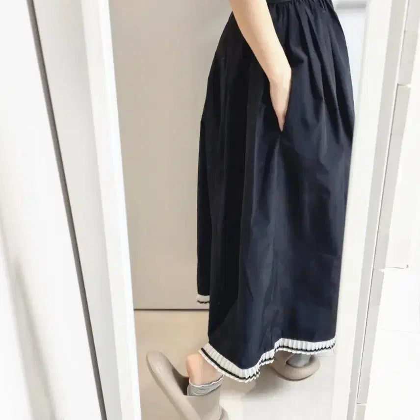 [BUNJANG] Bottom Hem Detail Hepburn Long Skirt / 고퀄 밑단포인트 햅번 롱스커트