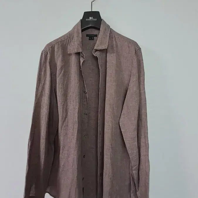 [SOLD OUT] 질스튜어트 남성 린넨 셔츠 브라운 100사이즈