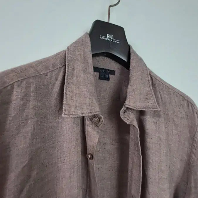 [SOLD OUT] 질스튜어트 남성 린넨 셔츠 브라운 100사이즈