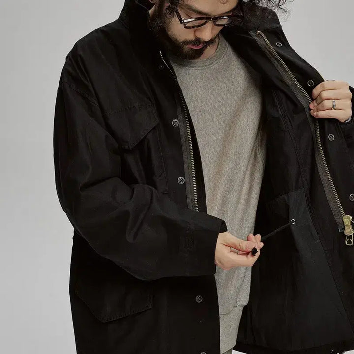 [BUNJANG] Behavior Dyed Field Jacket Anthracite / 비헤비어 / dyed m-s 필드자켓 앤트러사이트 / 4